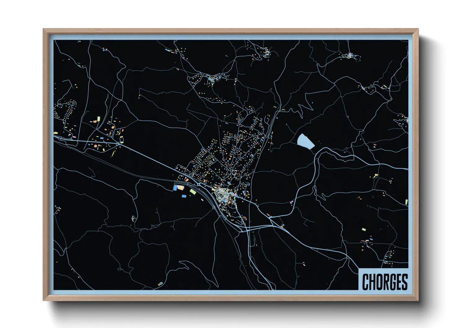 Une affiche de carte sur Chorges