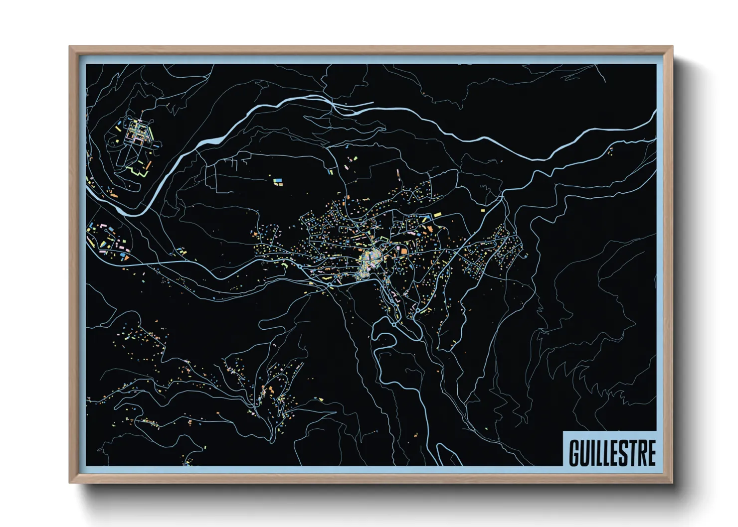 Une affiche de carte sur Guillestre