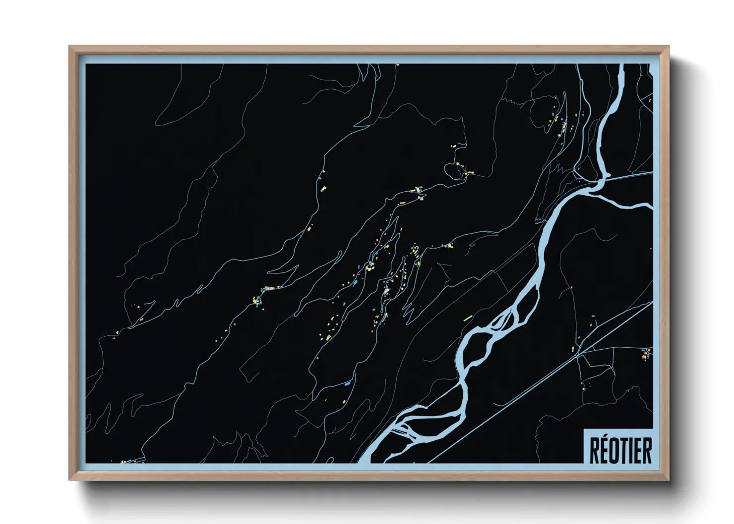 Une affiche de carte sur Réotier