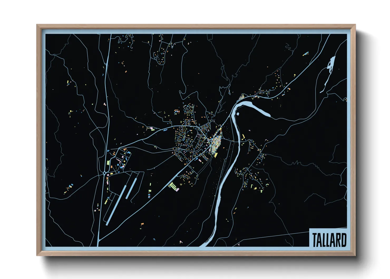 Une affiche de carte sur Tallard