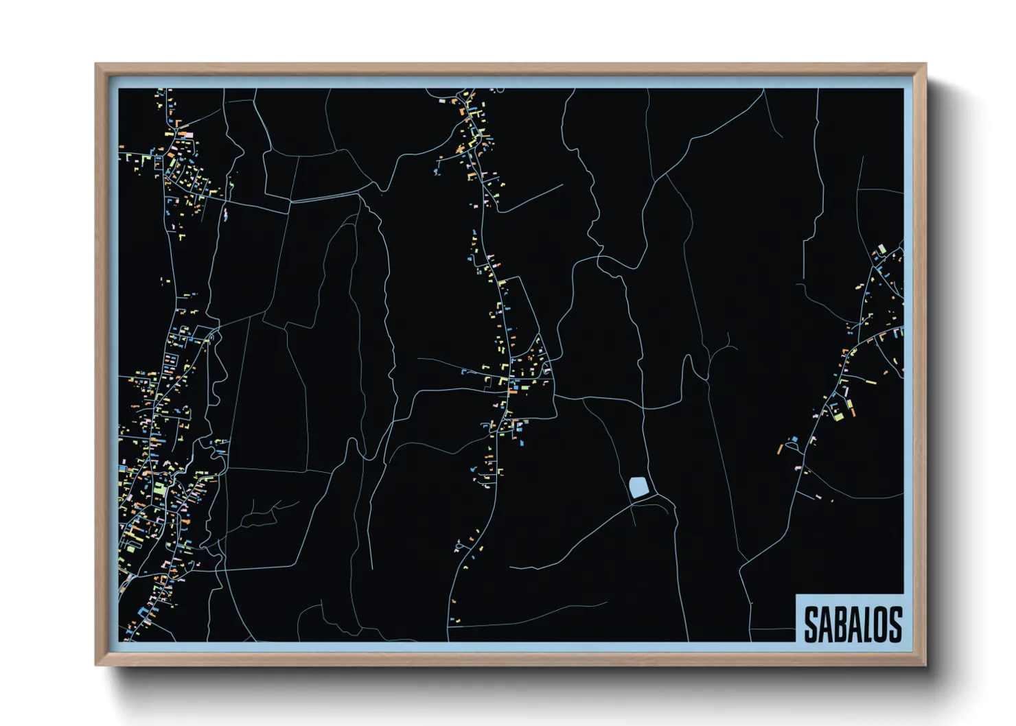 Une affiche de carte sur Sabalos
