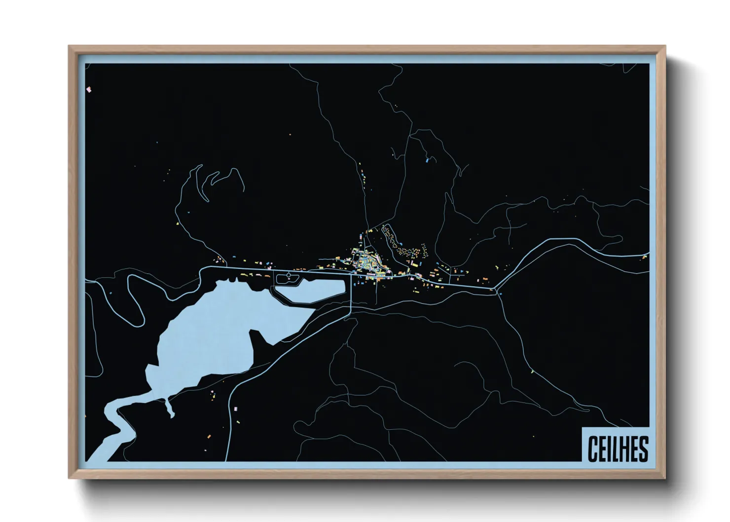 Une affiche de carte sur Ceilhes