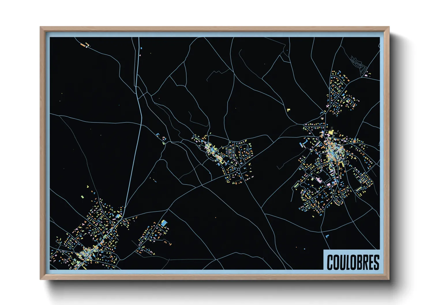 Une affiche de carte sur Coulobres