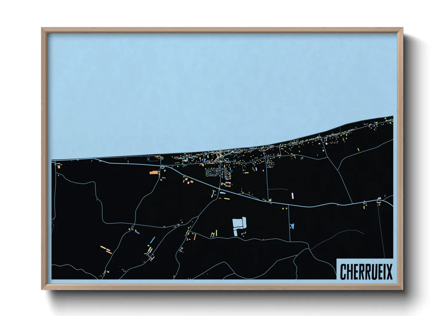 Une affiche de carte sur Cherrueix