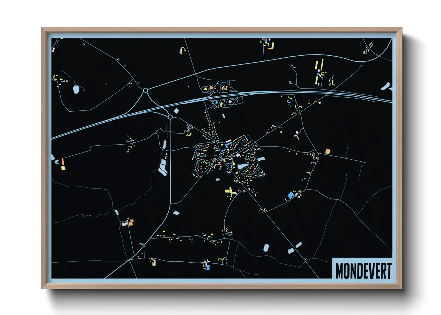 Une affiche de carte sur Mondevert