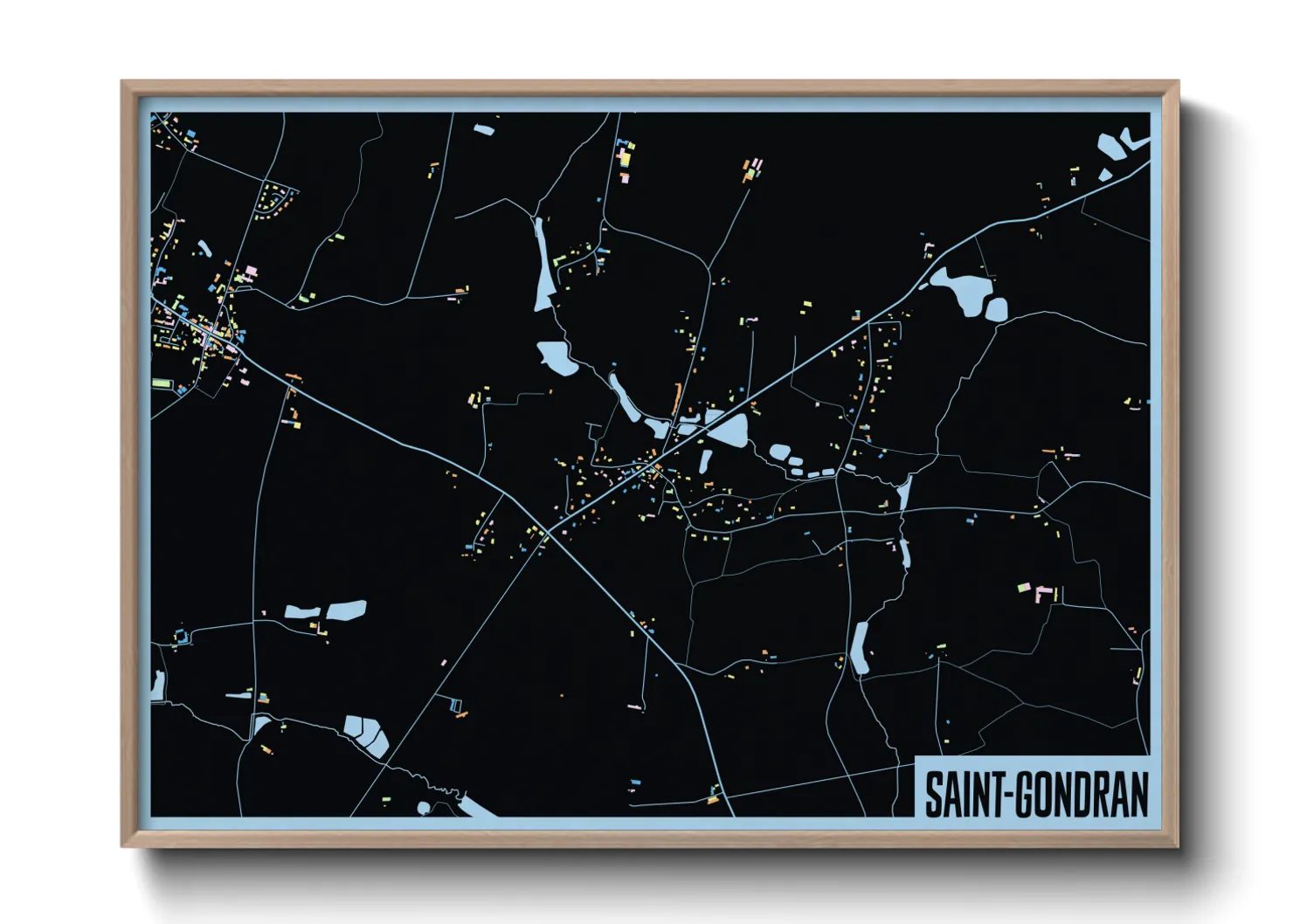 Une affiche de carte sur Saint-Gondran