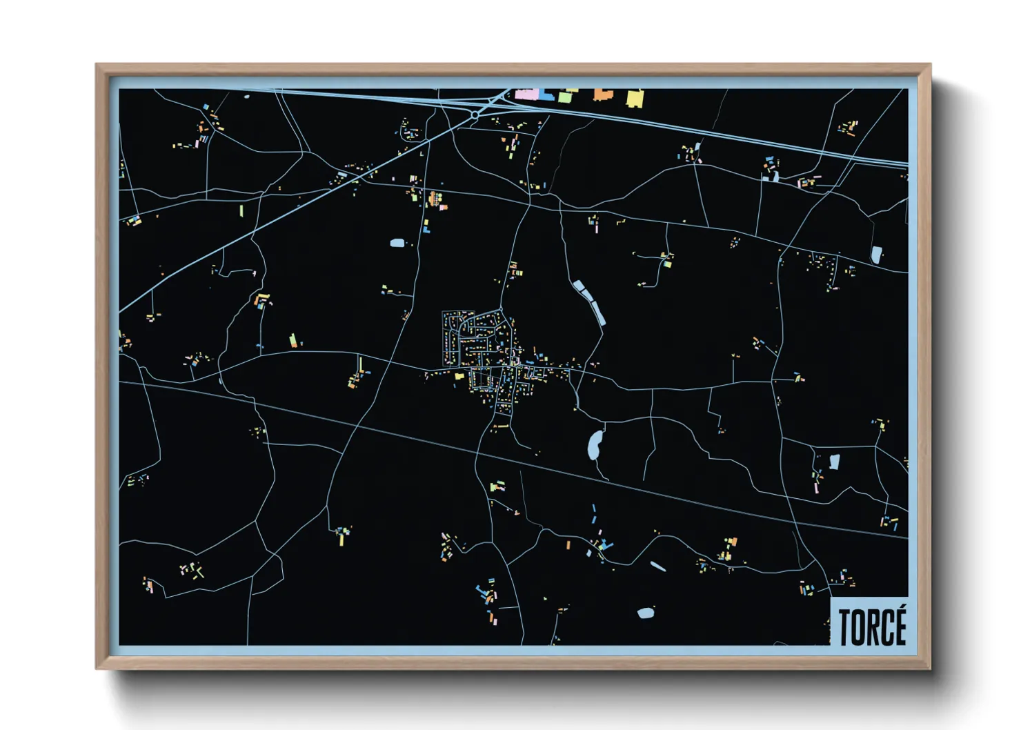 Une affiche de carte sur Torcé