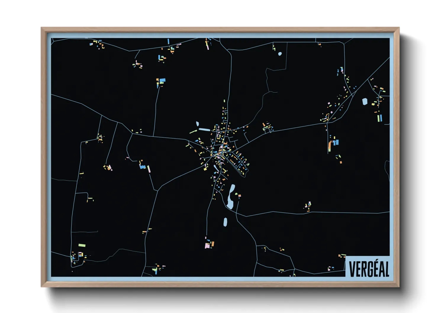 Une affiche de carte sur Vergéal