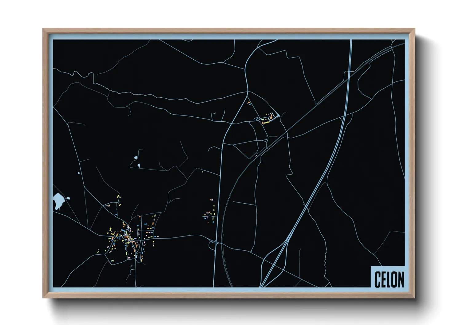 Une affiche de carte sur Celon