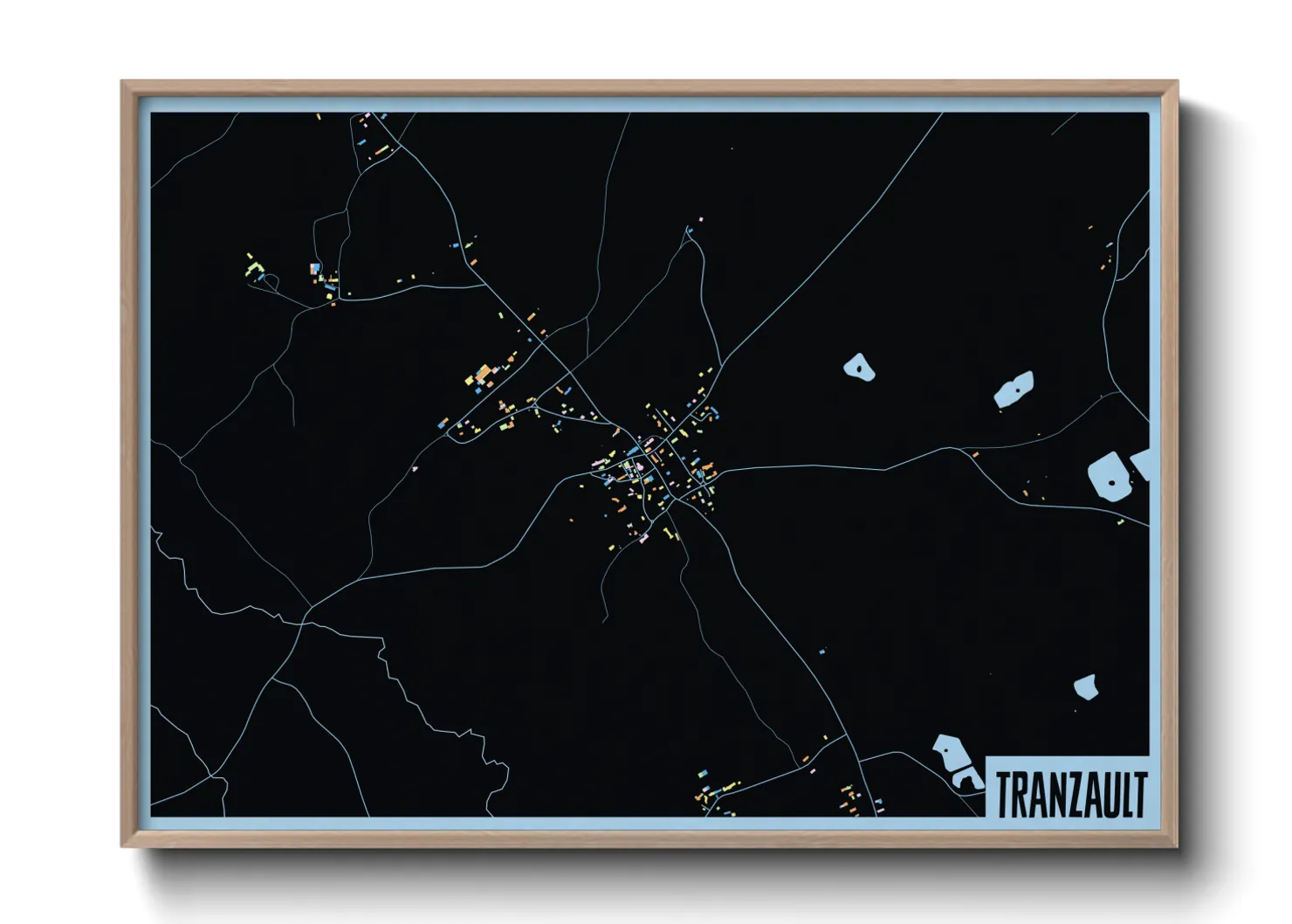 Une affiche de carte sur Tranzault