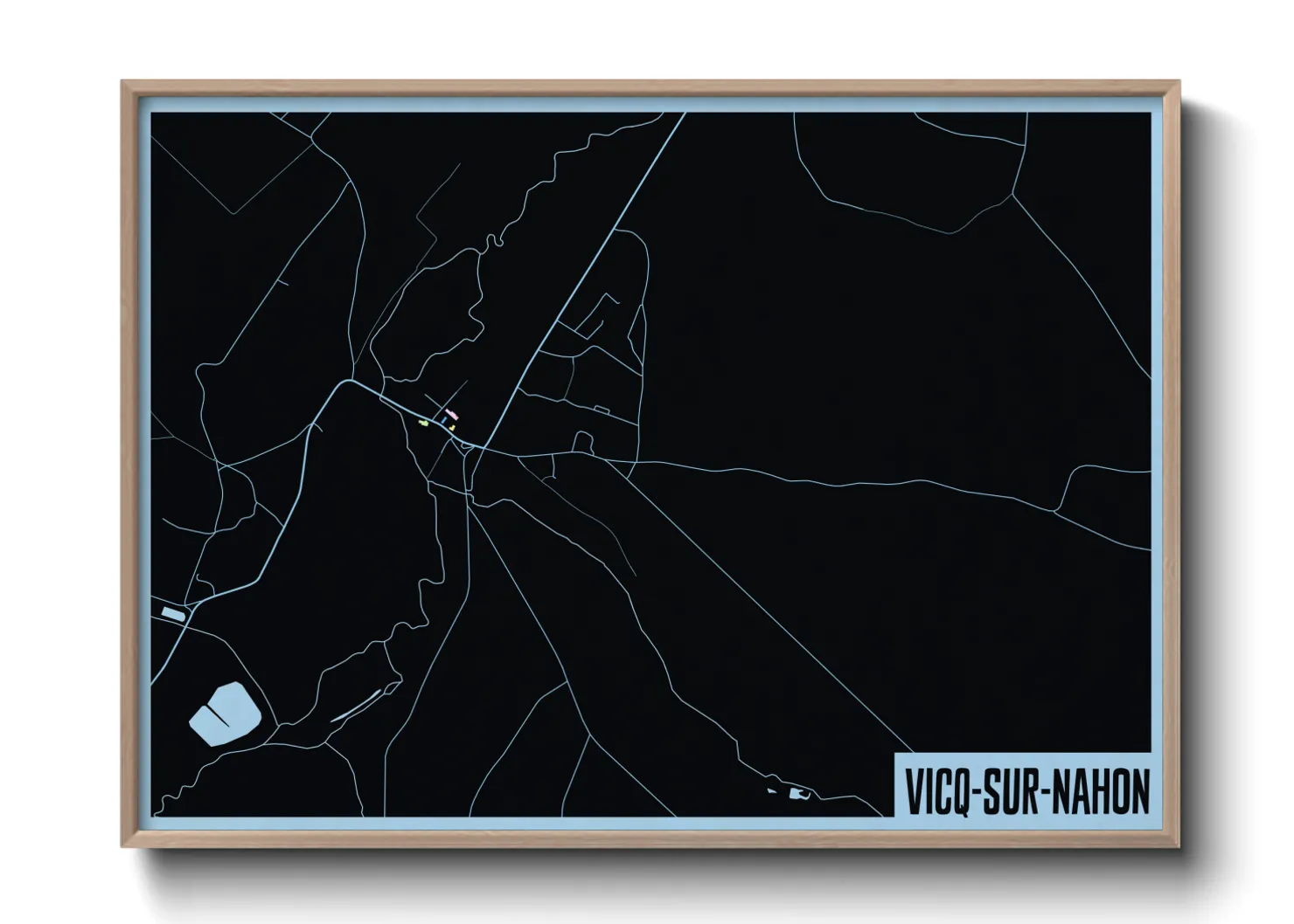 Une affiche de carte sur Vicq-sur-Nahon
