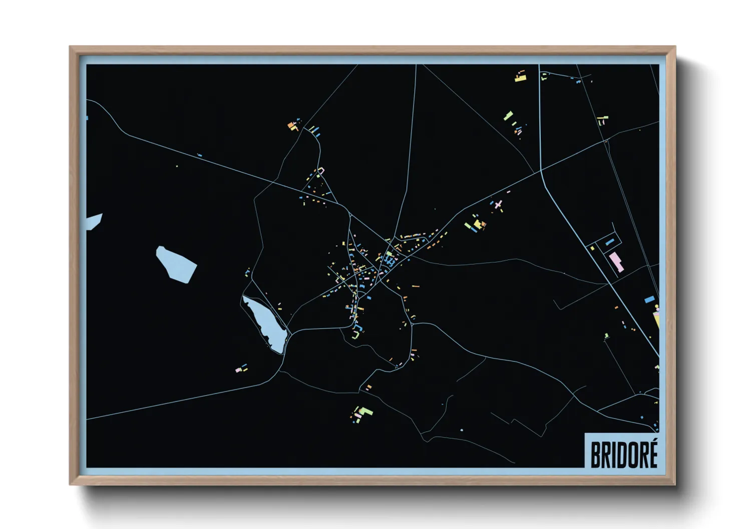 Une affiche de carte sur Bridoré