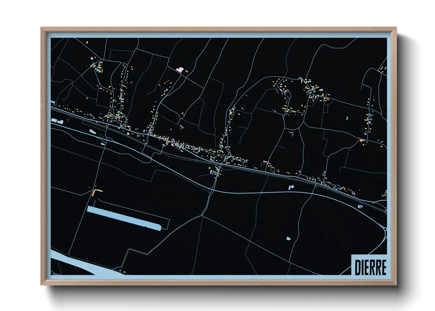 Une affiche de carte sur Dierre