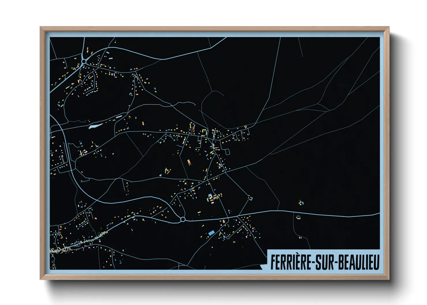 Une affiche de carte sur Ferrière-sur-Beaulieu