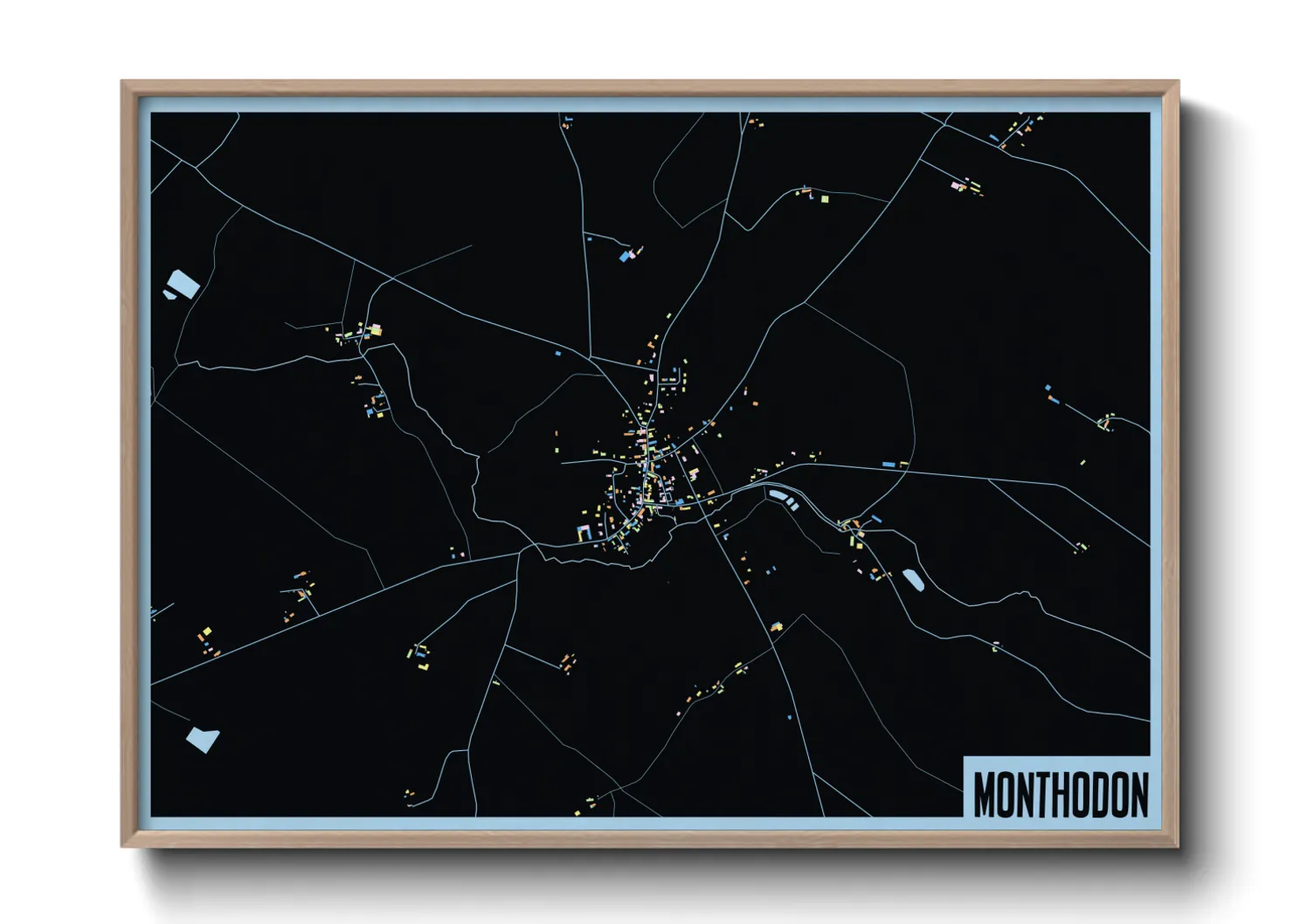 Une affiche de carte sur Monthodon