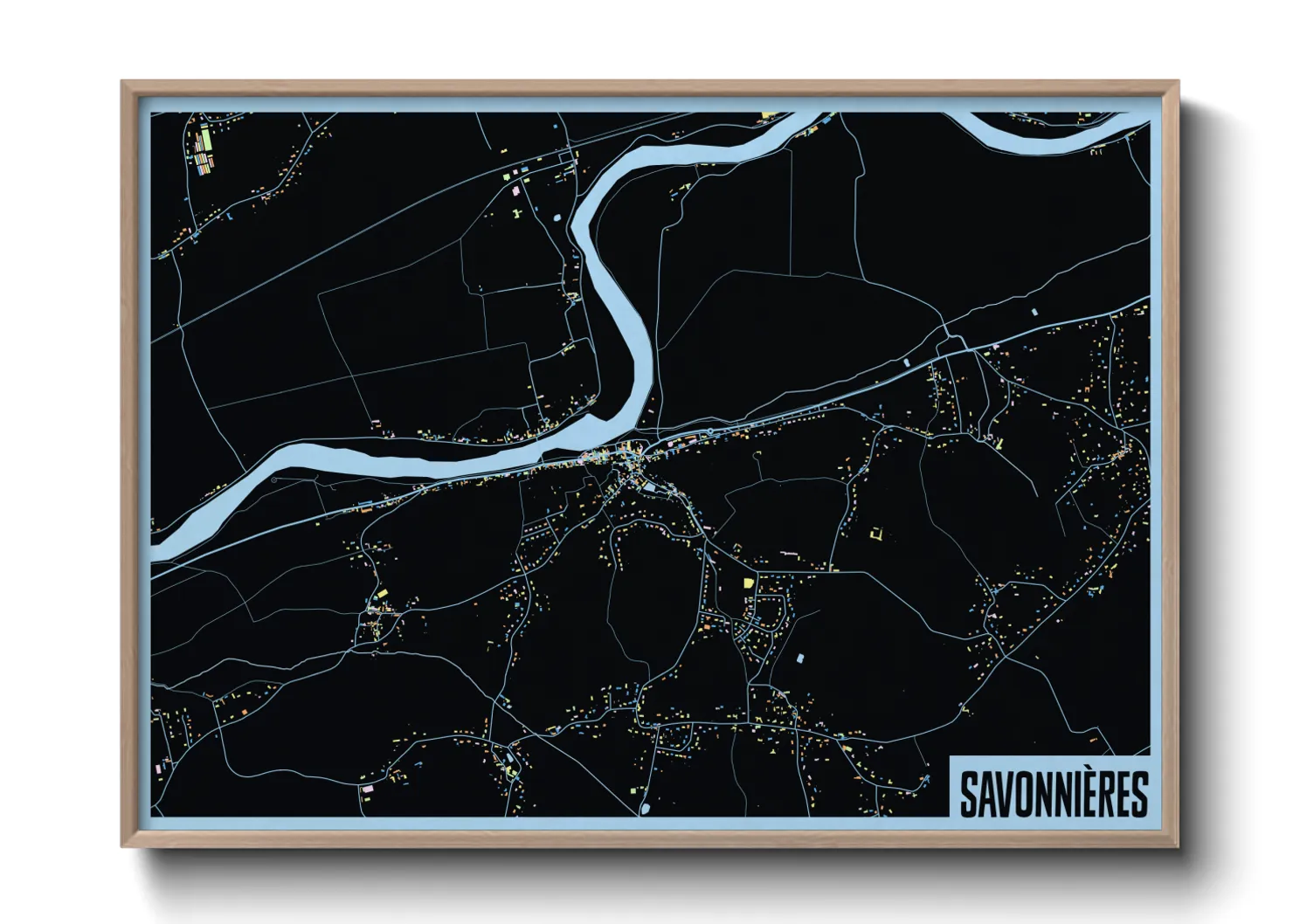 Une affiche de carte sur Savonnières