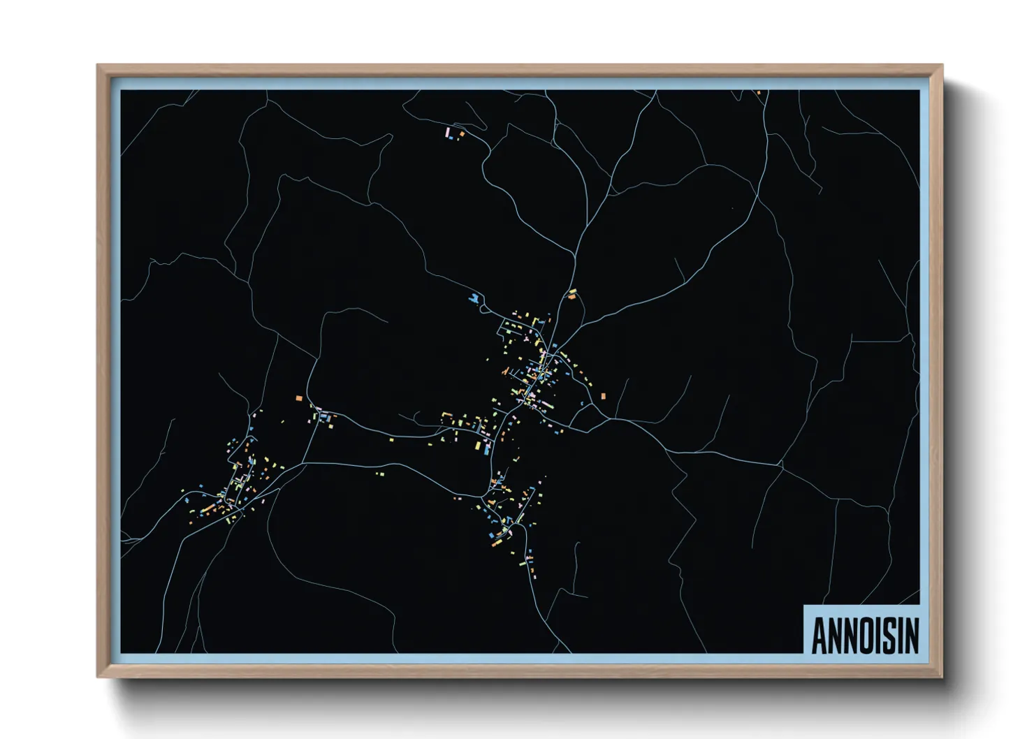 Une affiche de carte sur Annoisin