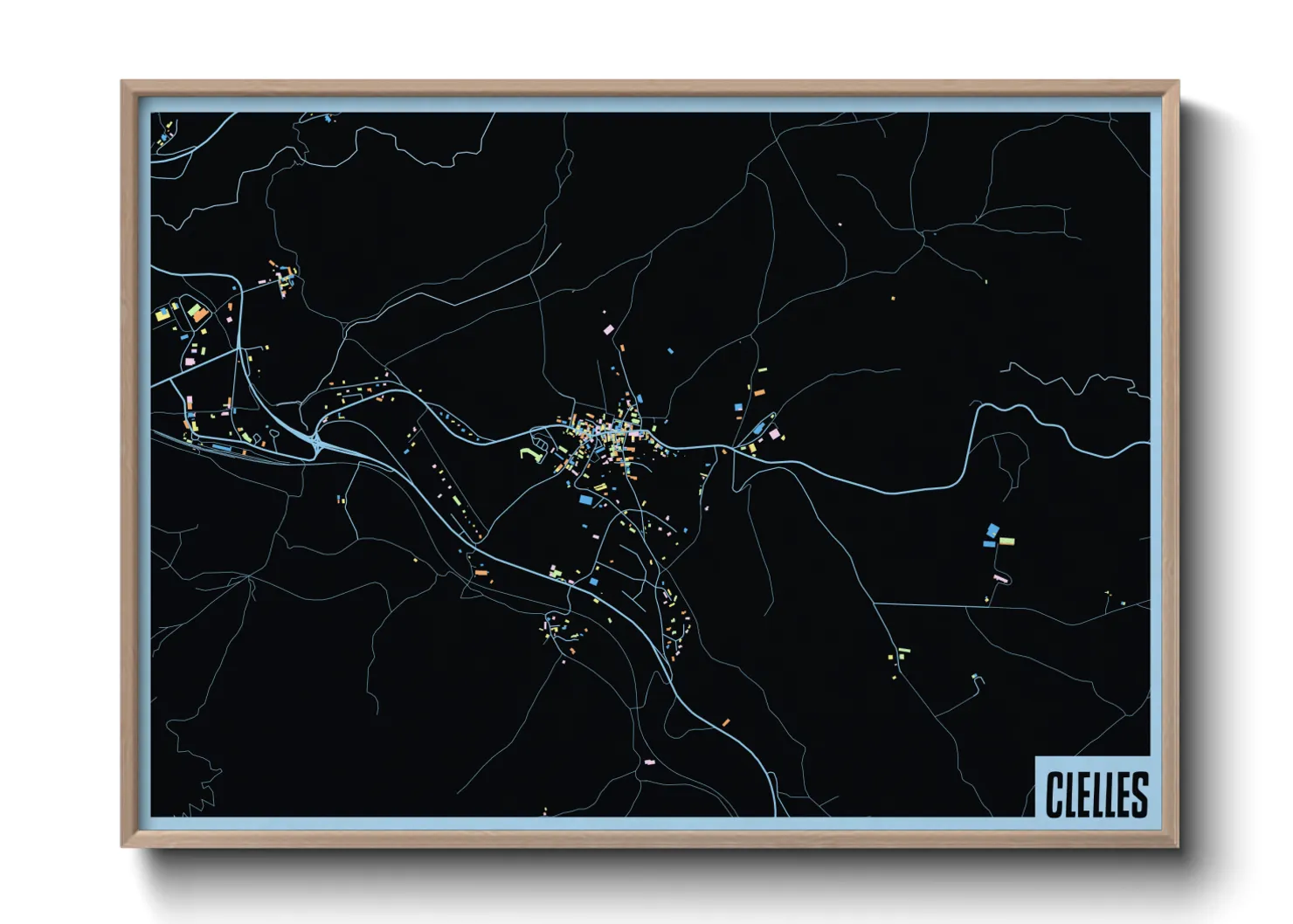 Une affiche de carte sur Clelles