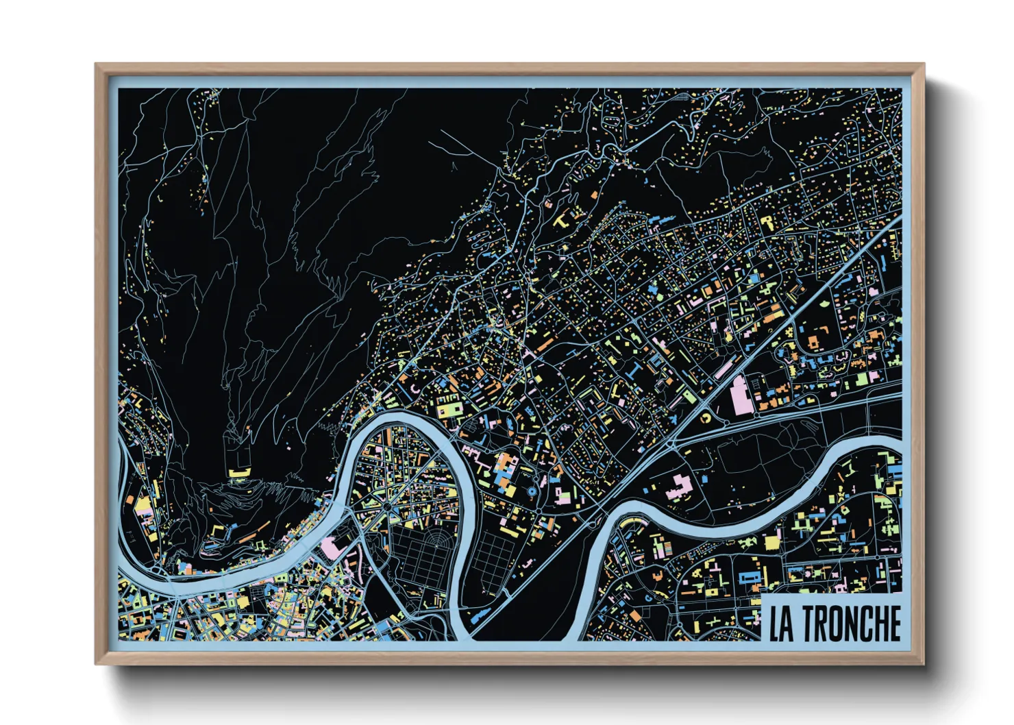 Une affiche de carte sur La Tronche