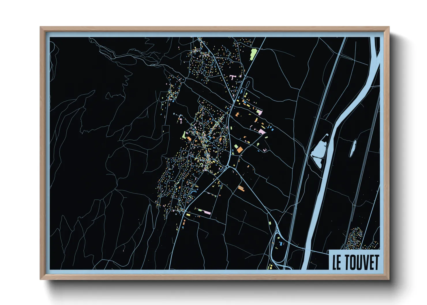 Une affiche de carte sur Le Touvet