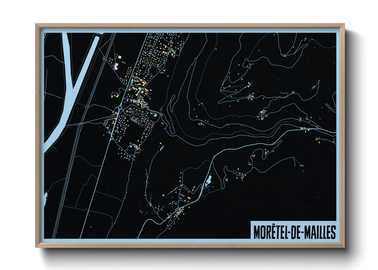 Une affiche de carte sur Morêtel-de-Mailles