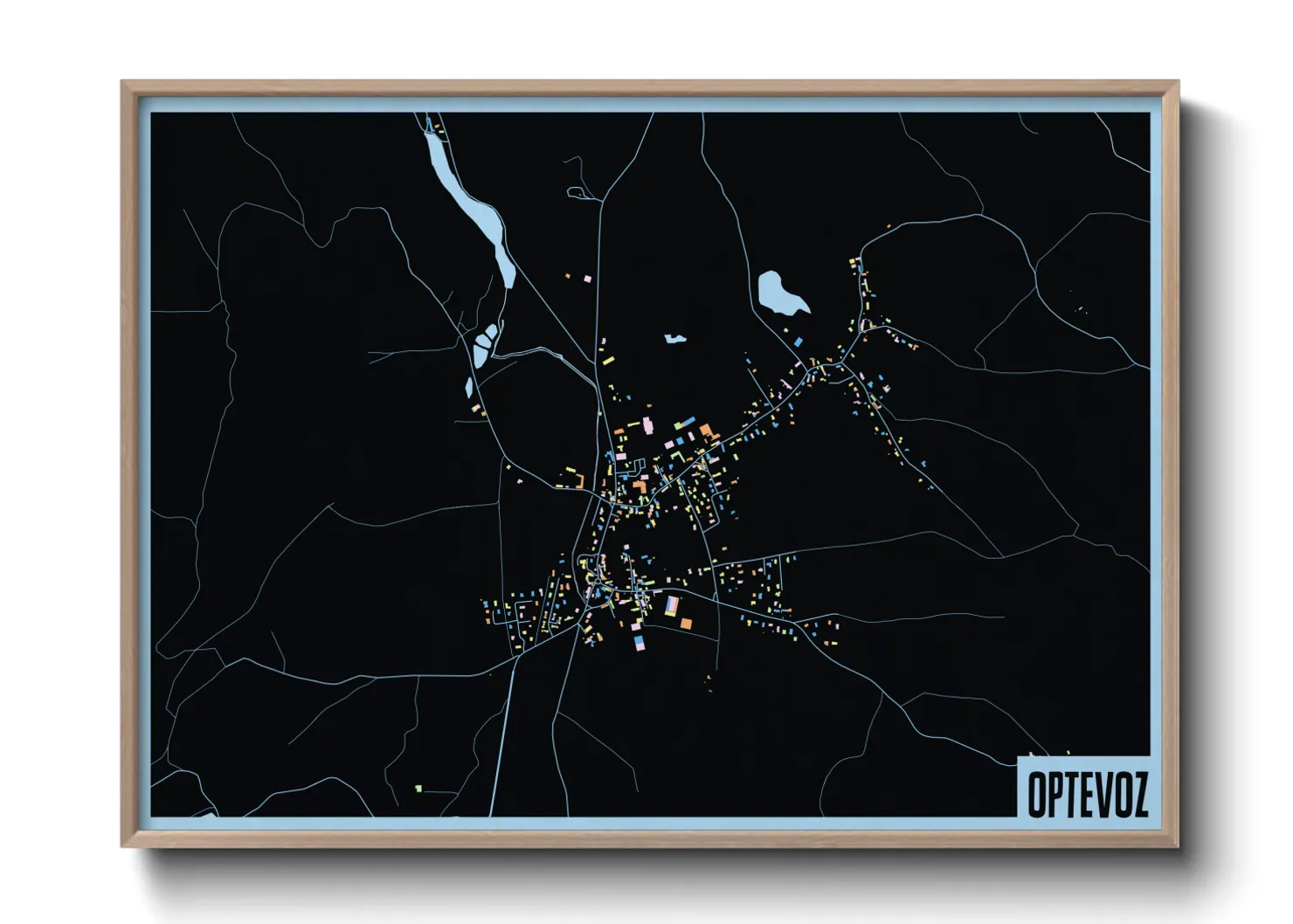 Une affiche de carte sur Optevoz