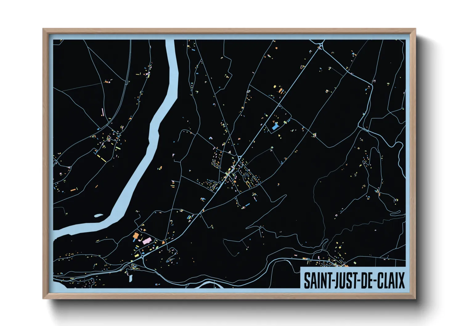 Une affiche de carte sur Saint-Just-de-Claix