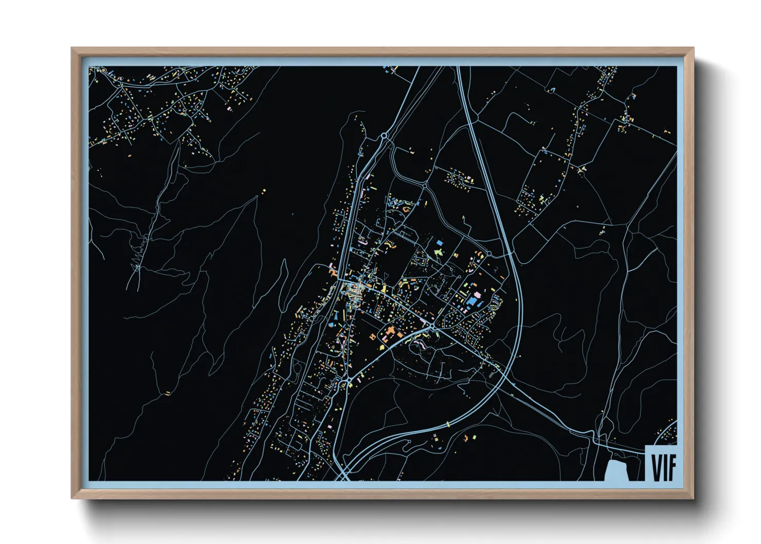 Une affiche de carte sur Vif