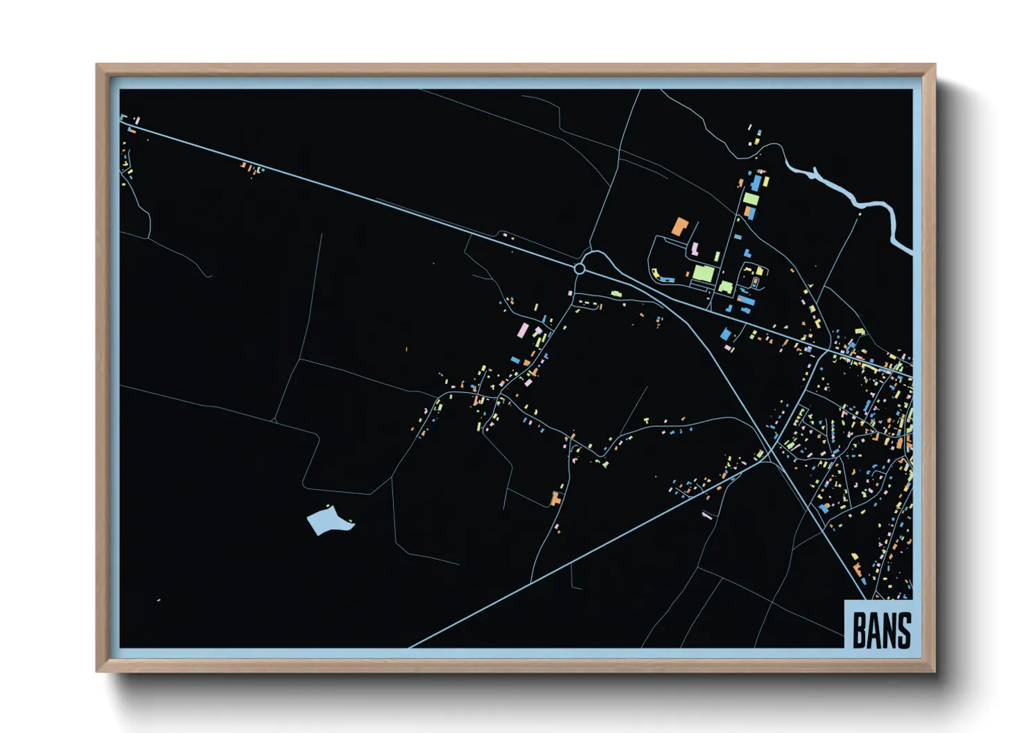 Une affiche de carte sur Bans