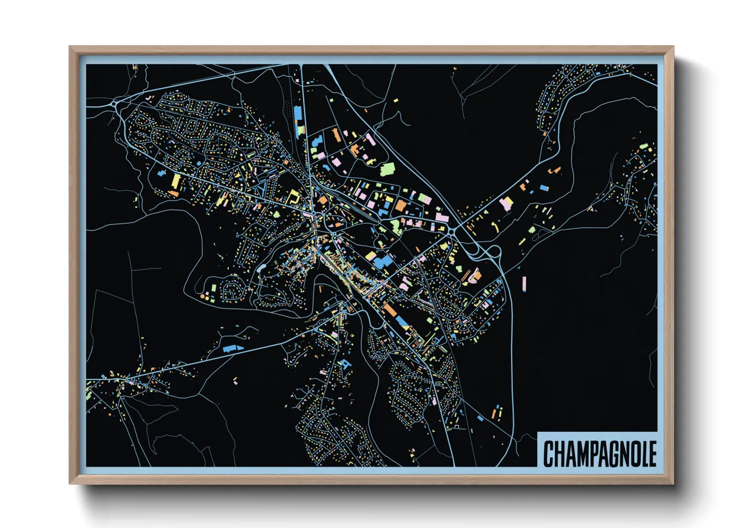 Une affiche de carte sur Champagnole