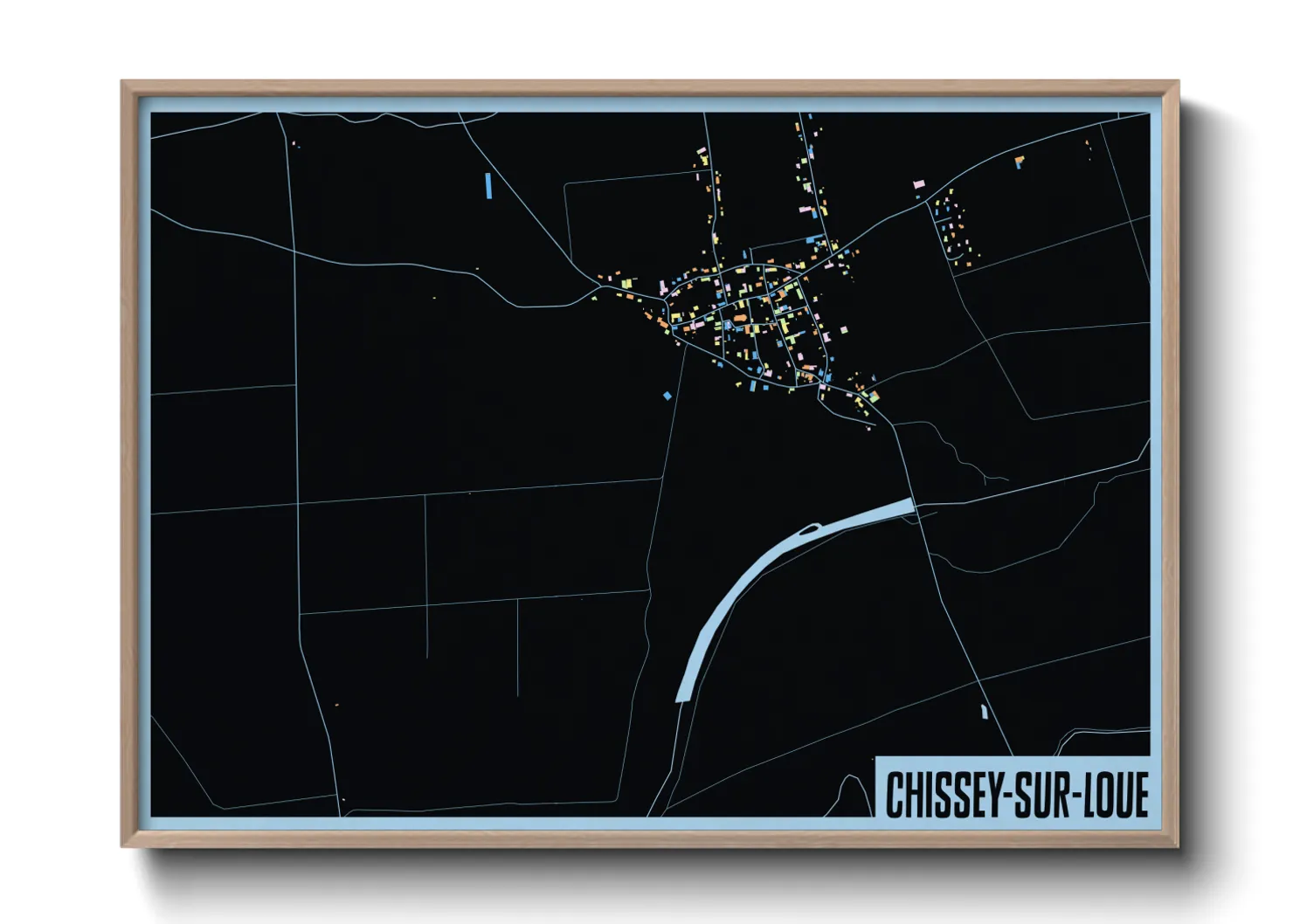Une affiche de carte sur Chissey-sur-Loue