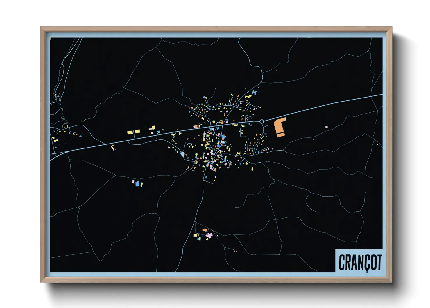 Une affiche de carte sur Crançot