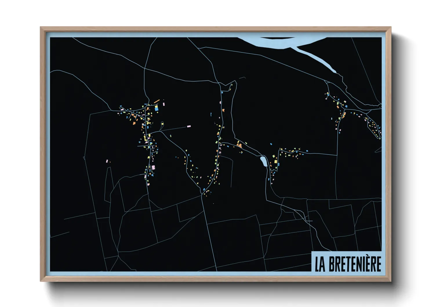 Une affiche de carte sur La Bretenière