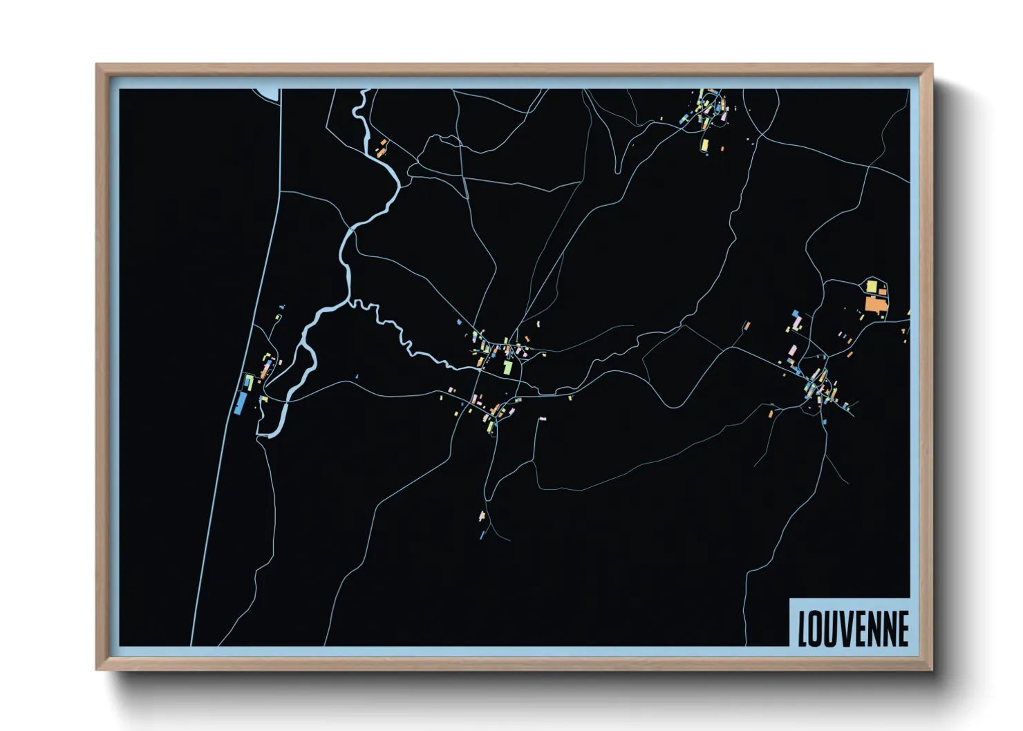 Une affiche de carte sur Louvenne