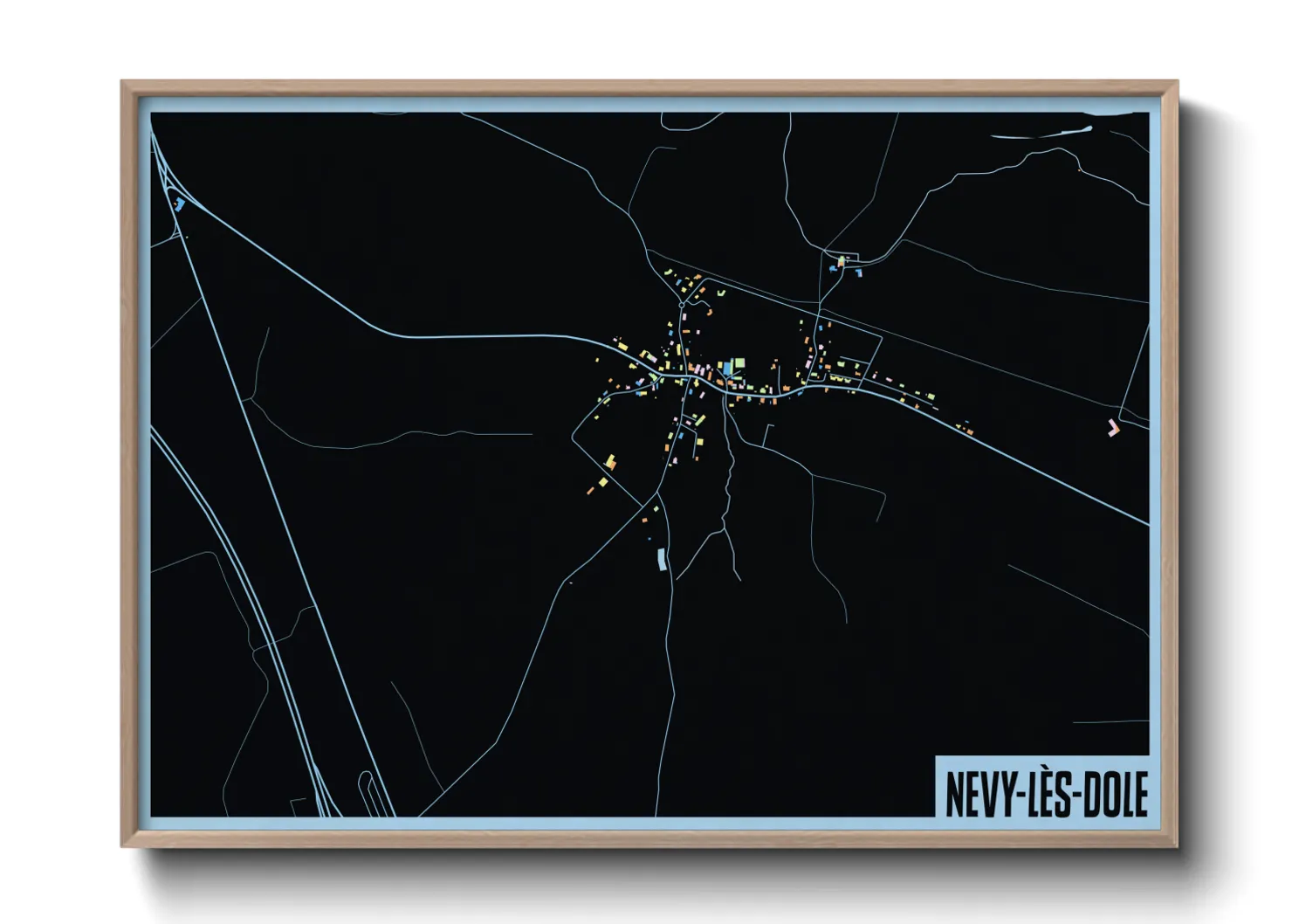 Une affiche de carte sur Nevy-lès-Dole