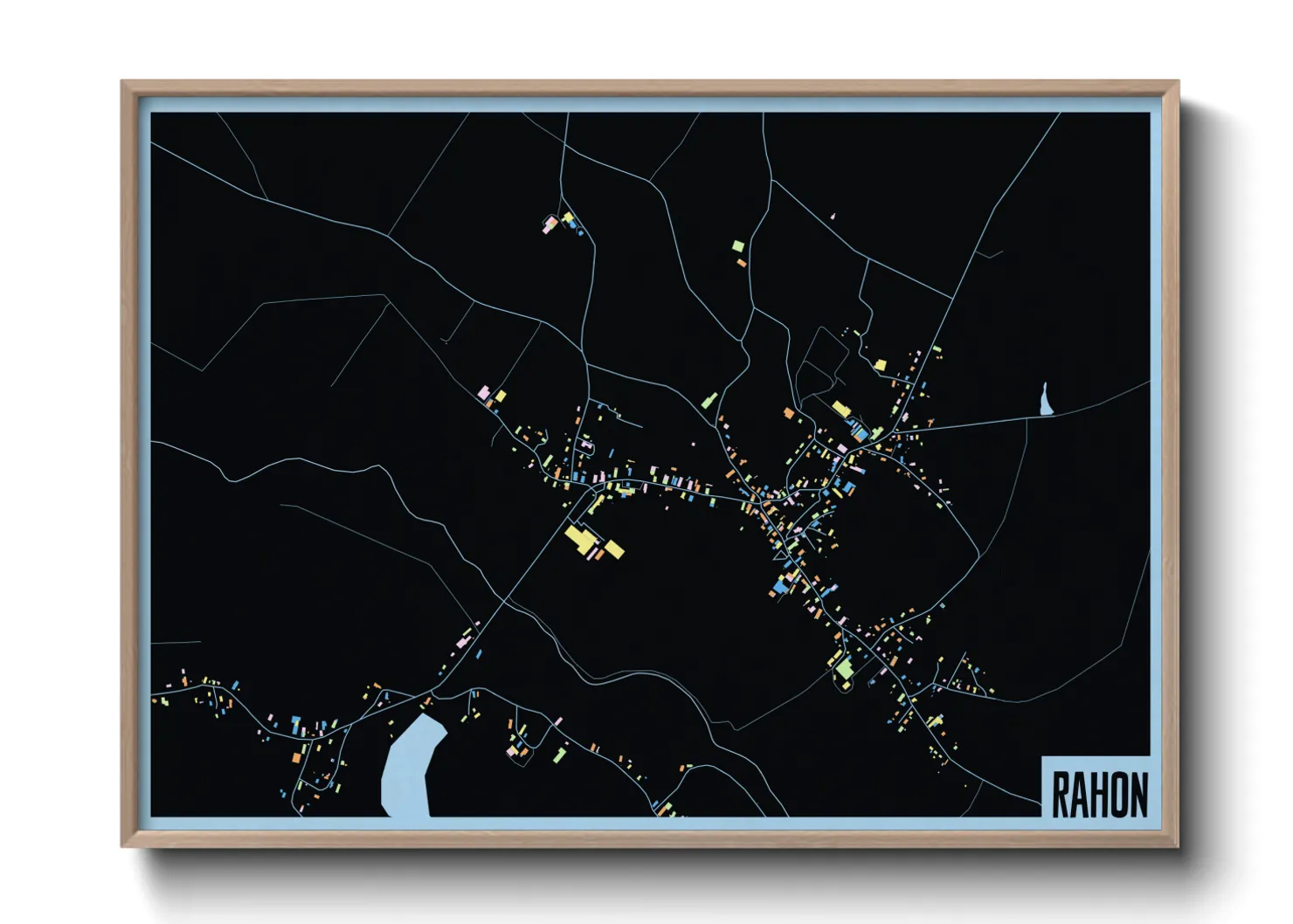 Une affiche de carte sur Rahon