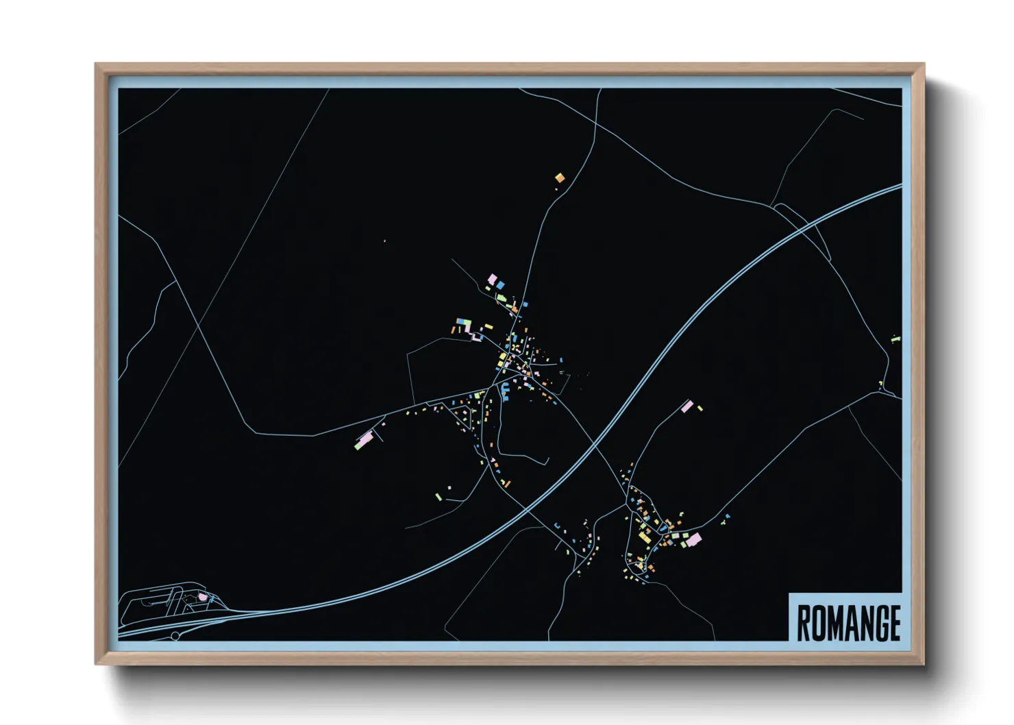 Une affiche de carte sur Romange