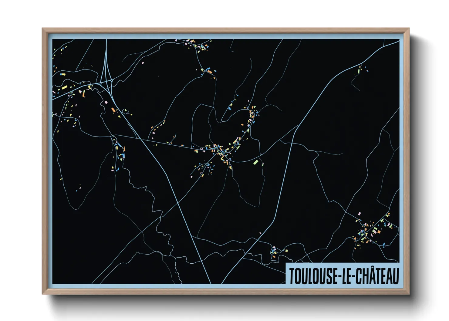 Une affiche de carte sur Toulouse-le-Château