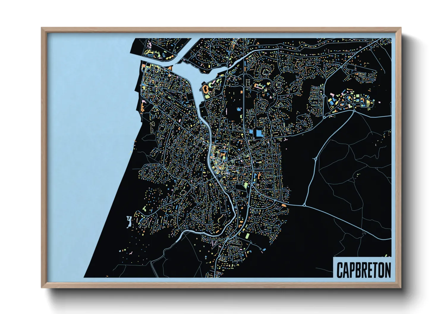 Une affiche de carte sur Capbreton