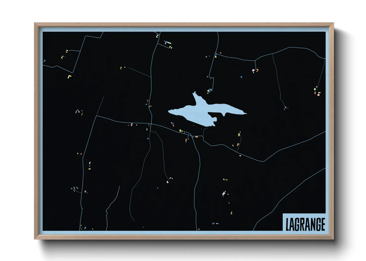 Une affiche de carte sur Lagrange