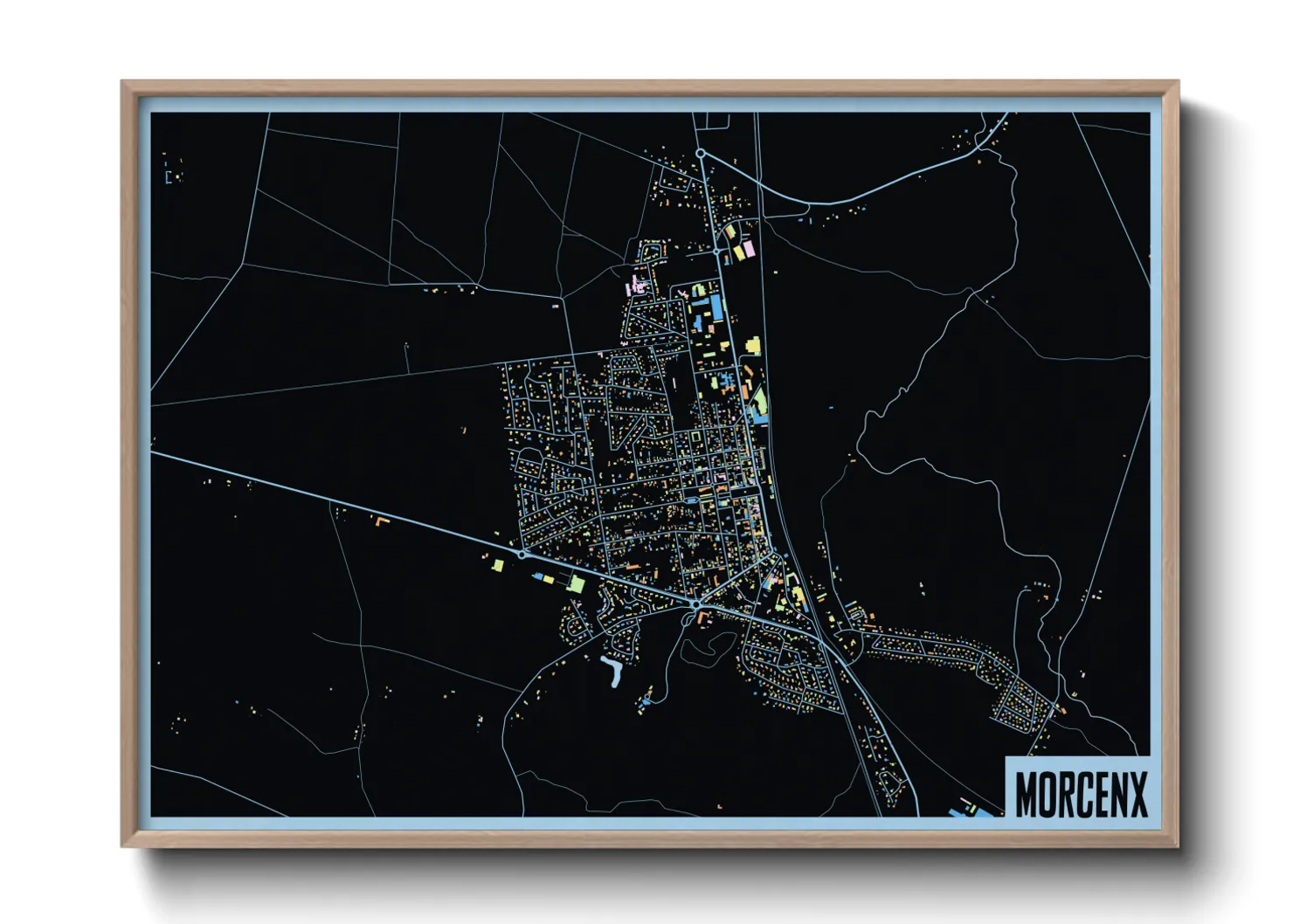 Une affiche de carte sur Morcenx