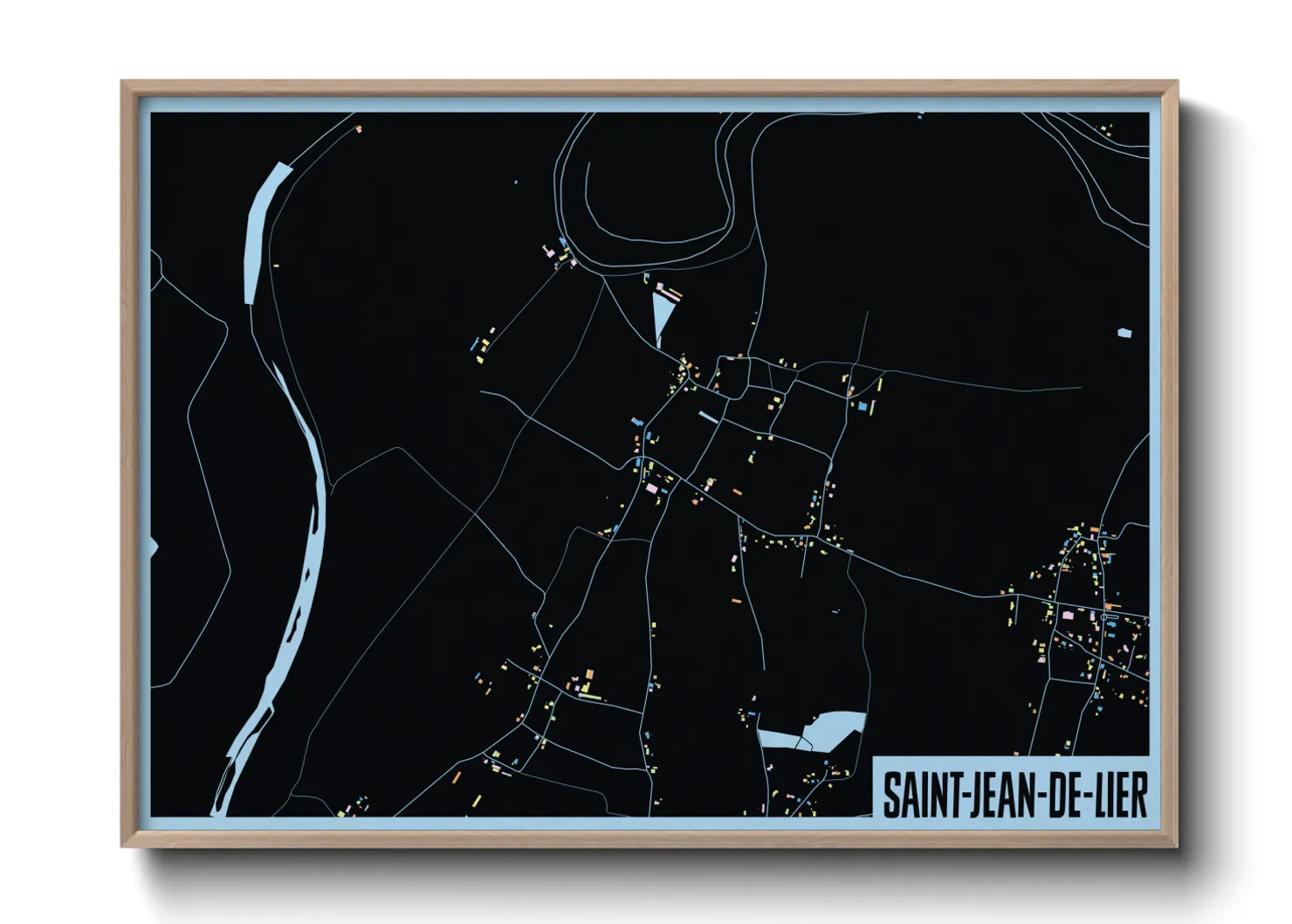 Une affiche de carte sur Saint-Jean-de-Lier