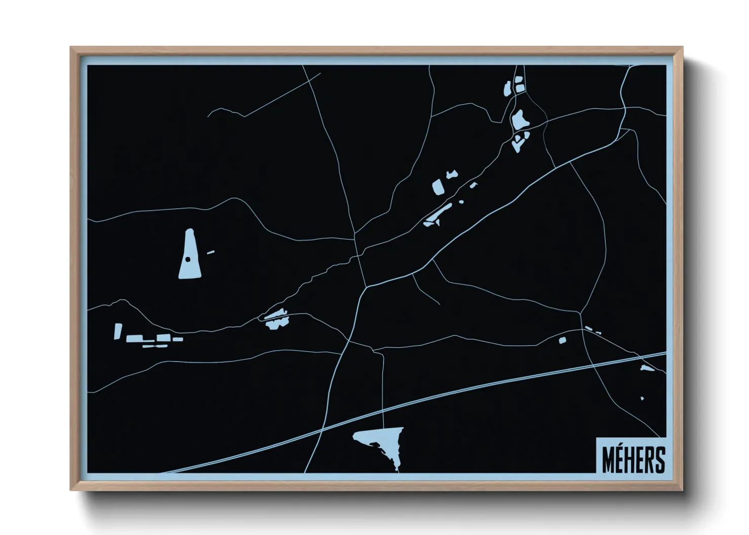 Une affiche de carte sur Méhers