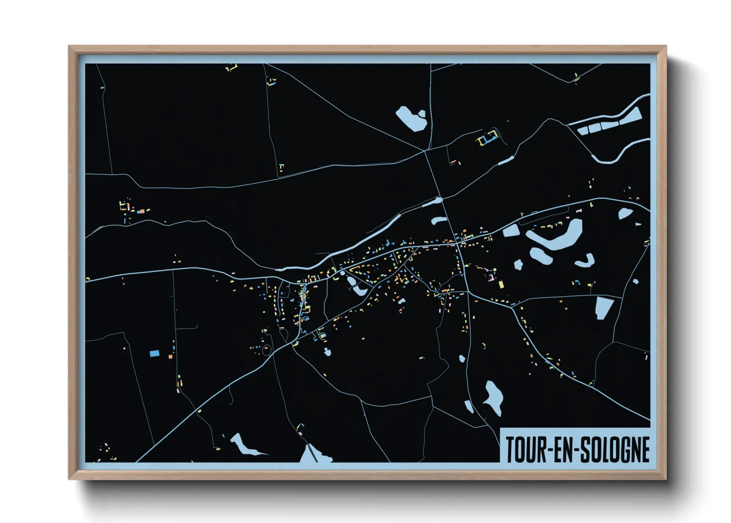 Une affiche de carte sur Tour-en-Sologne