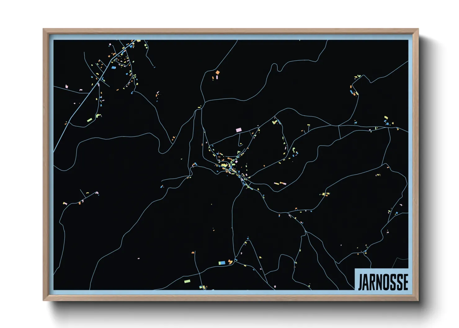 Une affiche de carte sur Jarnosse