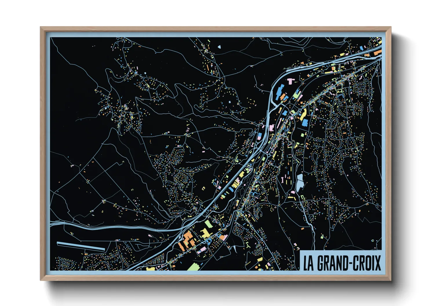 Une affiche de carte sur La Grand-Croix