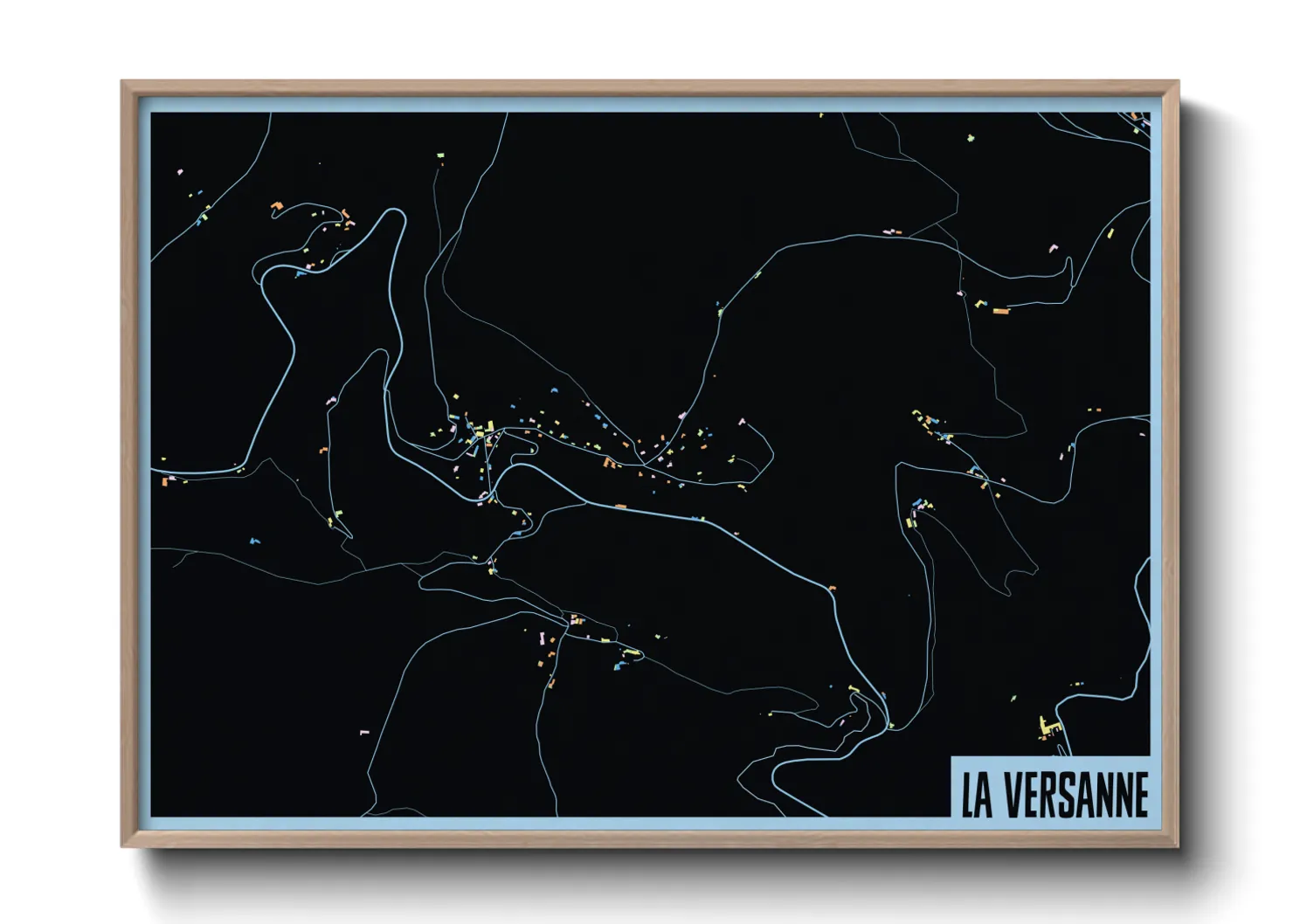 Une affiche de carte sur La Versanne