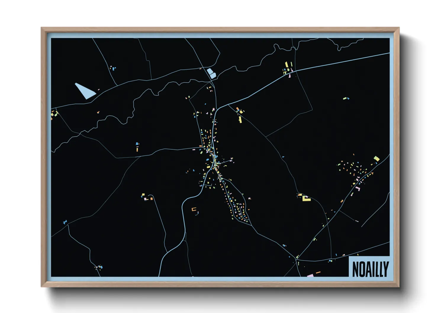 Une affiche de carte sur Noailly