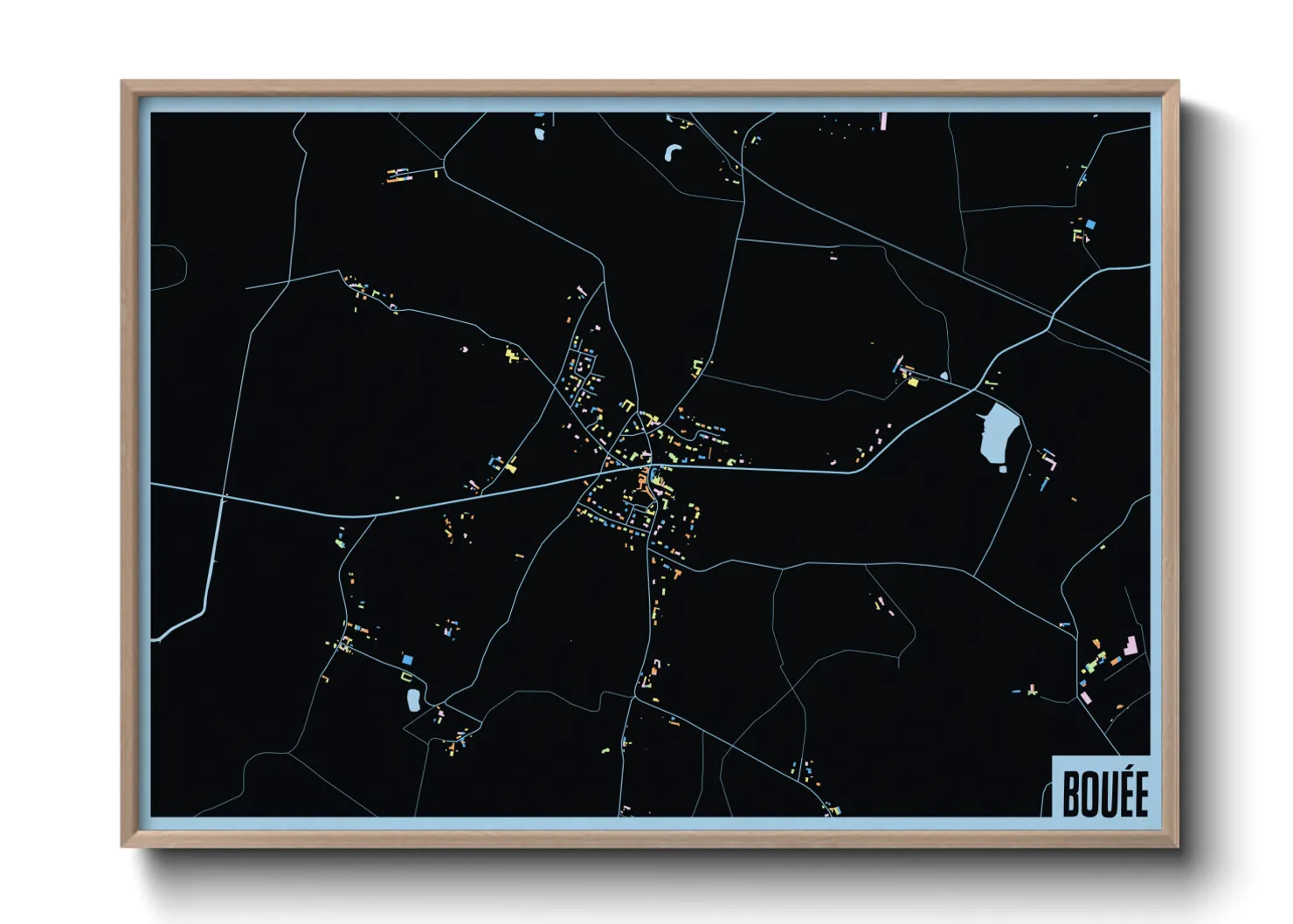 Une affiche de carte sur Bouée