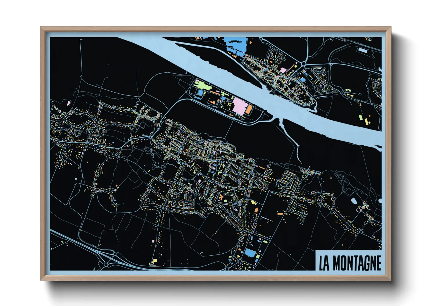 Une affiche de carte sur La Montagne